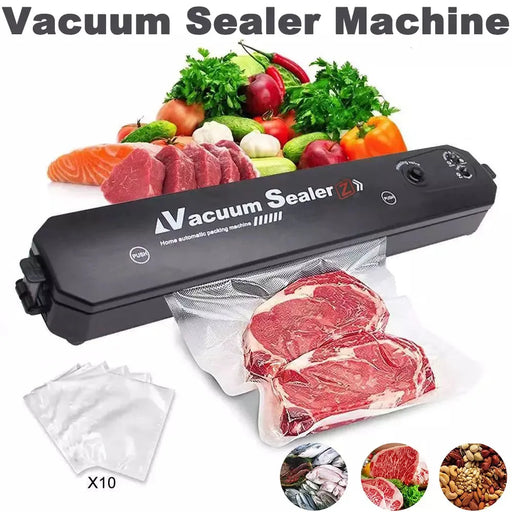 Portable Home 3 in 1 Vacuum Sealer Machine Automatic Food Preservation Storage Dry Wet Vaccum Packing with Free 10 Sealing Bags