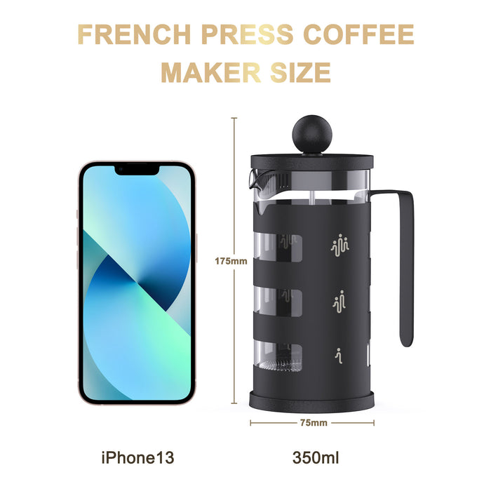 RAINBEAN French Press Coffee Maker - Easy to Clean, Heat Resistant Borosilicate Glass