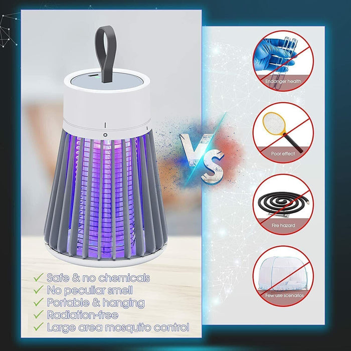 Rechargeable Electric Mosquito Killer Lamp – UV Light Bug Zapper & Insect Trap for Flies