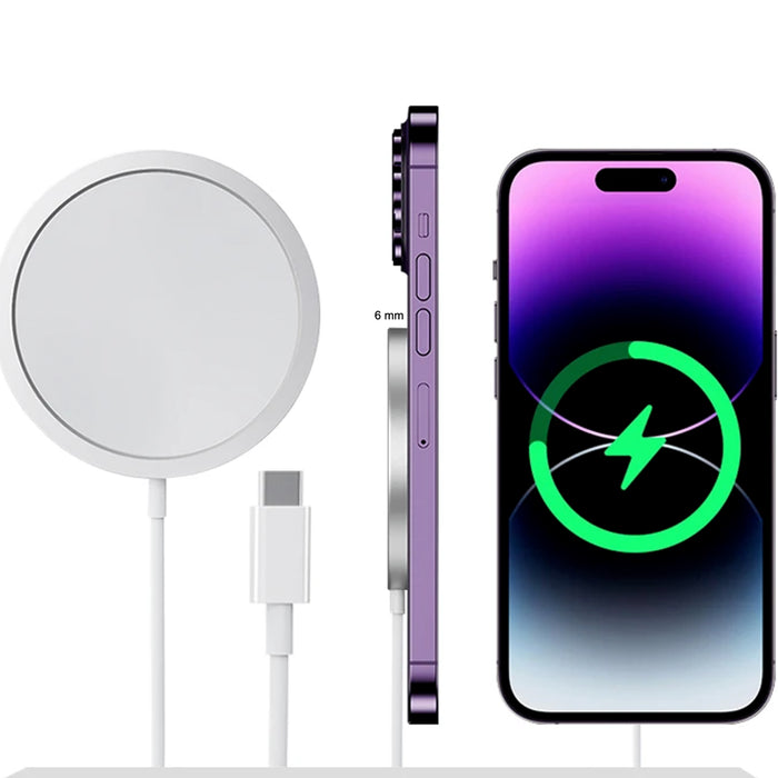 Genuine 15W Fast Wireless Charger for Apple MagSafe – Compatible with iPhone 16, 15, 14, 13, 12 Pro