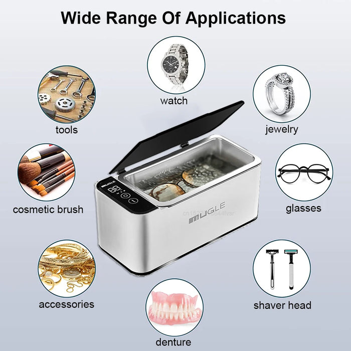 Ultrasonic Cleaner 35W Ultrasonic Glasses Jewelry Cleaner 500ML Ultrasonic Cleaning Machine Ultrasound Washing Bath for Glasses