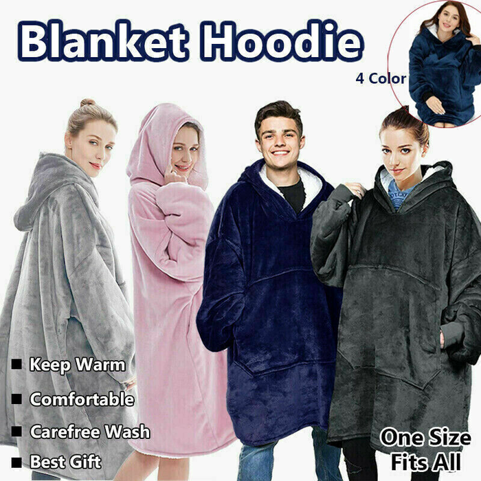 Hooded Snuggle Blanket – Super Soft Wearable Oodie for Winter Comfort