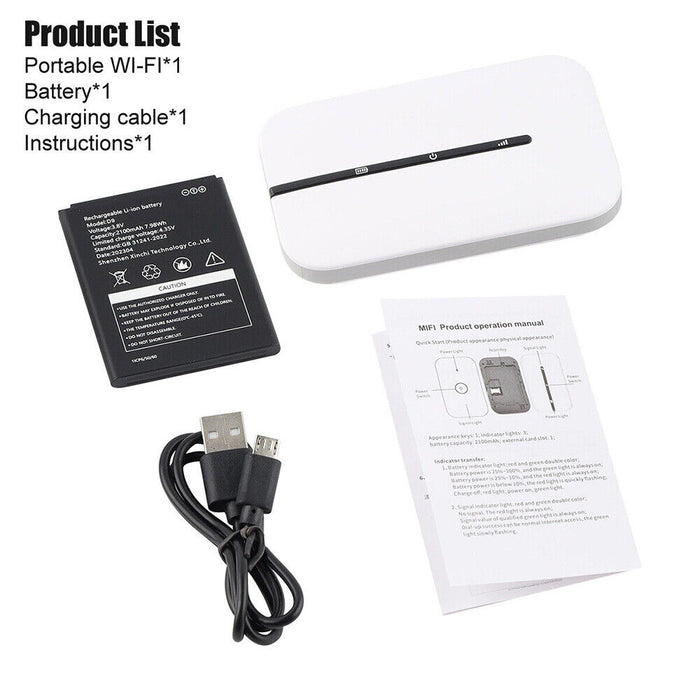 Portable Unlocked 4G LTE WiFi Router – Mobile Broadband MiFi Hotspot for UK Use