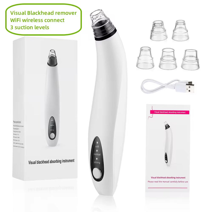 Electric Blackhead Remover - Vacuum Suction Facial Cleaner and Skin Care Extractor Tool for Blackheads, Pores, and Acne